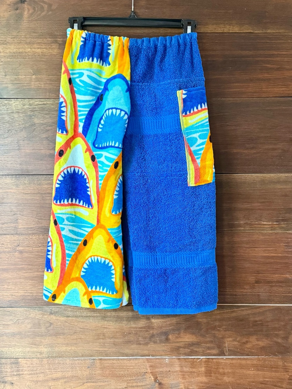 Towel pants blue sharks
